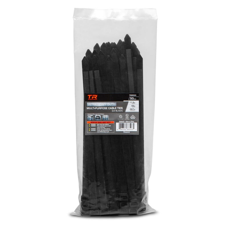 TR Industrial Ultra Heavy Duty Multi-Purpose UV Cable Ties (11.8") - Image 1